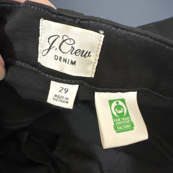 J. Crew Denim Women's 29 Vintage Straight Jeans Black Button Fly EUC Inseam 28" - Picture 9 of 16